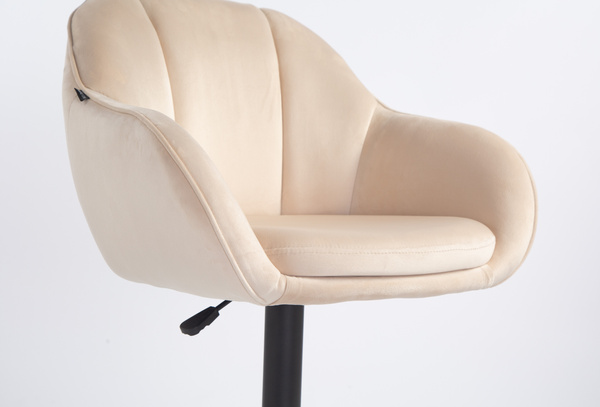 HOKER HR2055W KREMOWY WELUR CZARNA PODSTAWA