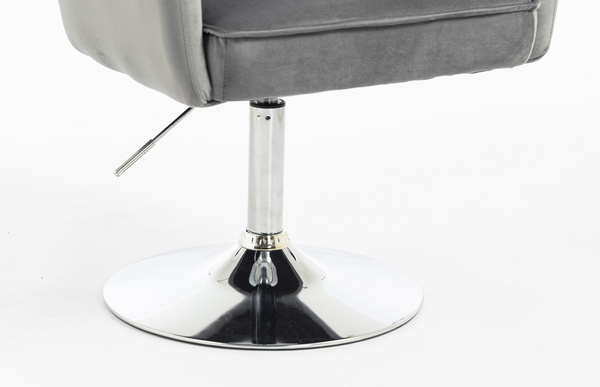 HOKER HR250N GRAFITOWY WELUR  CHROMOWANA PODSTAWA