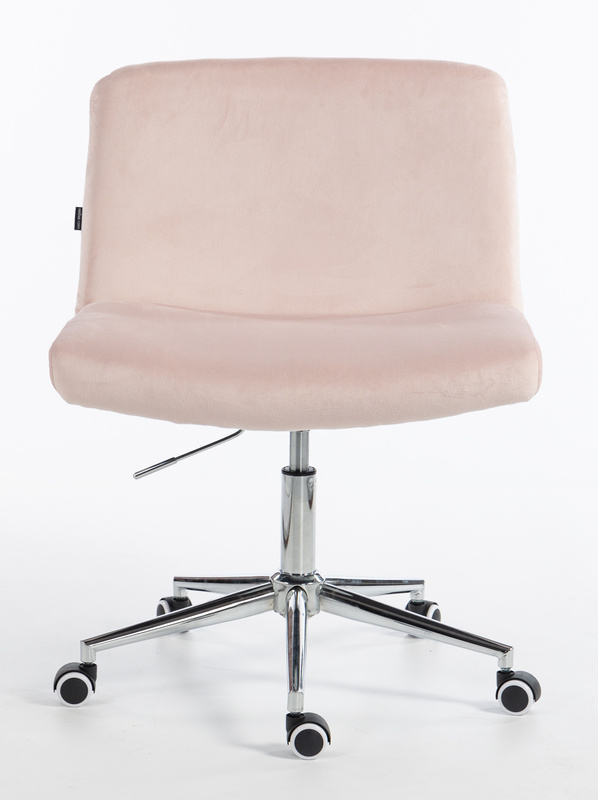 HOKER HR150K PUDROWY RÓŻ WELUR CHROMOWANA PODSTAWA