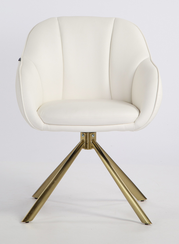 FOTEL HR2055 BIAŁY ZŁOTY PAJĄK