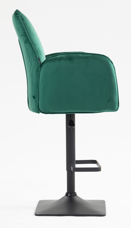 FOTEL HR280KW BUTELKOWA ZIELEŃ WELUR CZARNA PODSTAWA