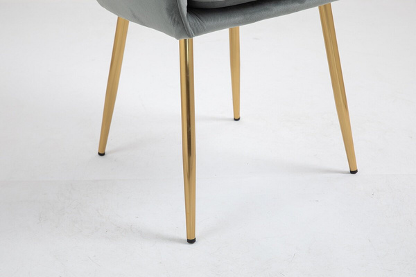 FOTEL HR2022  STALOWY WELUR