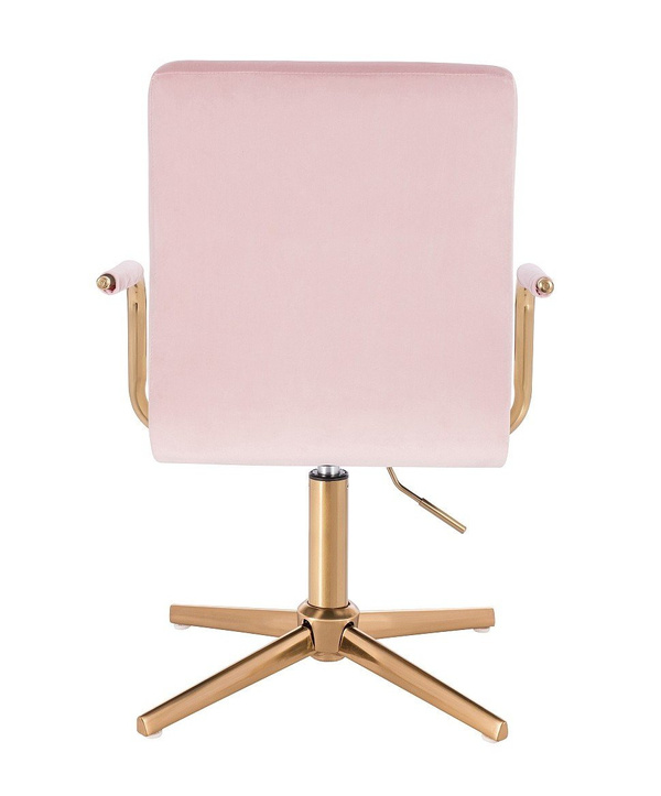 HOKER HR1015PCROSS PUDROWY RÓŻ WELUR ZŁOTA PODSTAWA