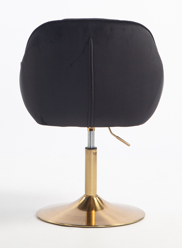 HOKER HR2055N CZARNY WELUR ZŁOTA PODSTAWA