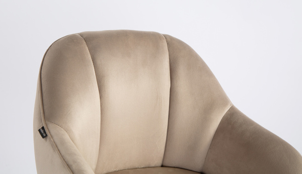 HOKER HR2055W LATTE WELUR CHROMOWANA PODSTAWA