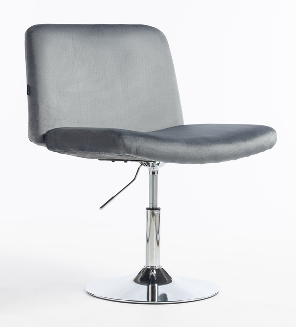 HOKER HR150N GRAFITOWY WELUR CHROMOWANA PODSTAWA