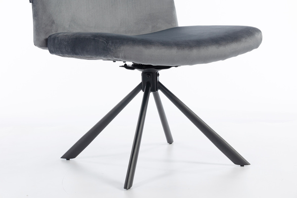 HOKER HR150 PAJĄK GRAFITOWY WELUR CZARNA PODSTAWA