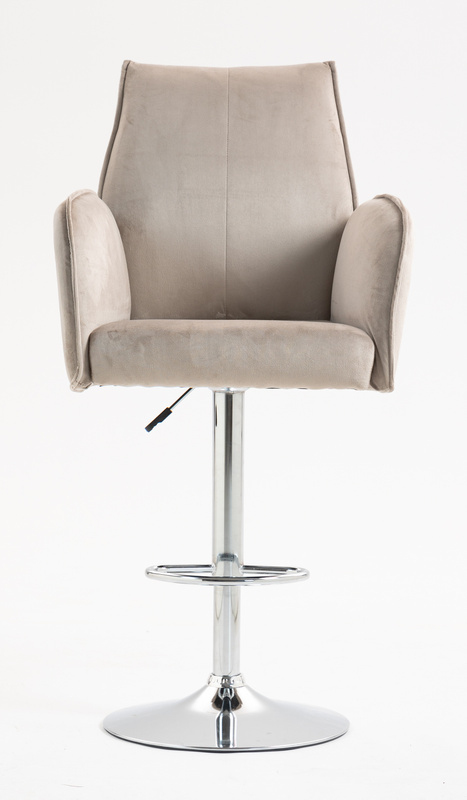 FOTEL HR280W LATTE WELUR CHROMOWANA PODSTAWA