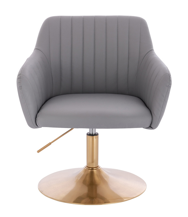 FOTEL HR190N SZARY ZŁOTA PODSTAWA