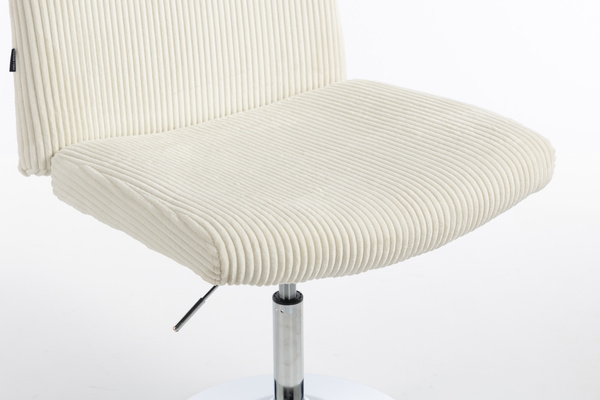 HOKER HR150N BIAŁY SZTRUKS CHROMOWANA PODSTAWA