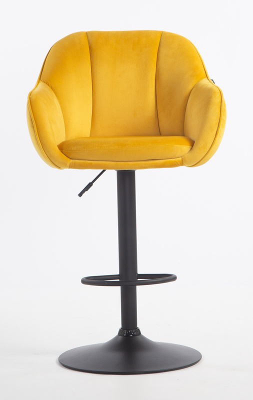 HOKER HR2055W ŻÓŁTY WELUR CZARNA PODSTAWA