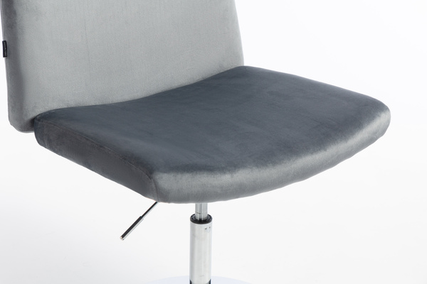 HOKER HR150N GRAFITOWY WELUR CHROMOWANA PODSTAWA