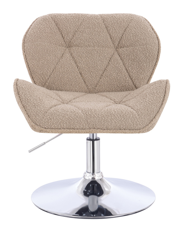 FOTEL HR111N LATTE BARANEK CHROMOWANA PODSTAWA