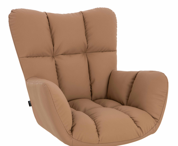 HOKER HR650N KARMELOWY EKOSKÓRA PREMIUM SOFT CZARNA PODSTAWA