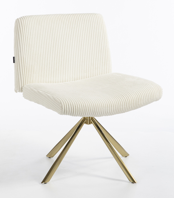 HOKER HR150 PAJĄK BIAŁY SZTRUKS ZŁOTA PODSTAWA