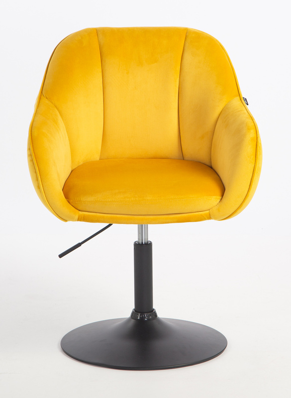 HOKER HR2055N ŻÓŁTY WELUR CZARNA PODSTAWA