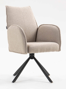 FOTEL HR280 LATTE BARANEK CZARNY PAJĄK