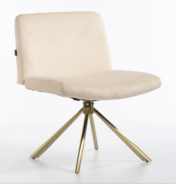 HOKER HR150 PAJĄK KREMOWY WELUR  ZŁOTA PODSTAWA