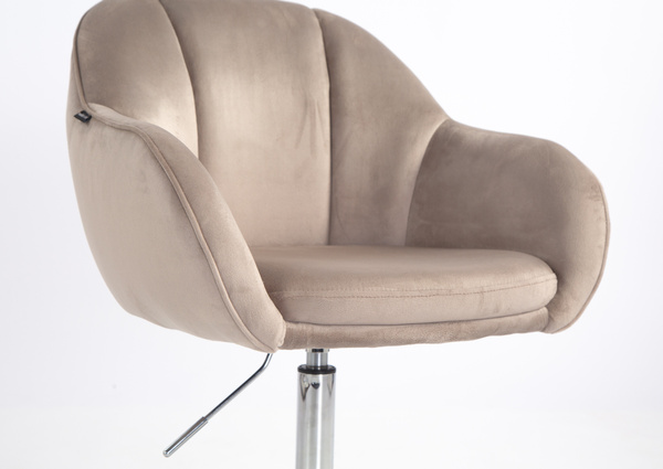 HOKER HR2055K LATTE WELUR CHROMOWANA PODSTAWA