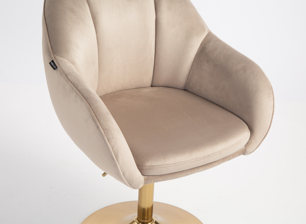 HOKER HR2055N LATTE WELUR ZŁOTA PODSTAWA