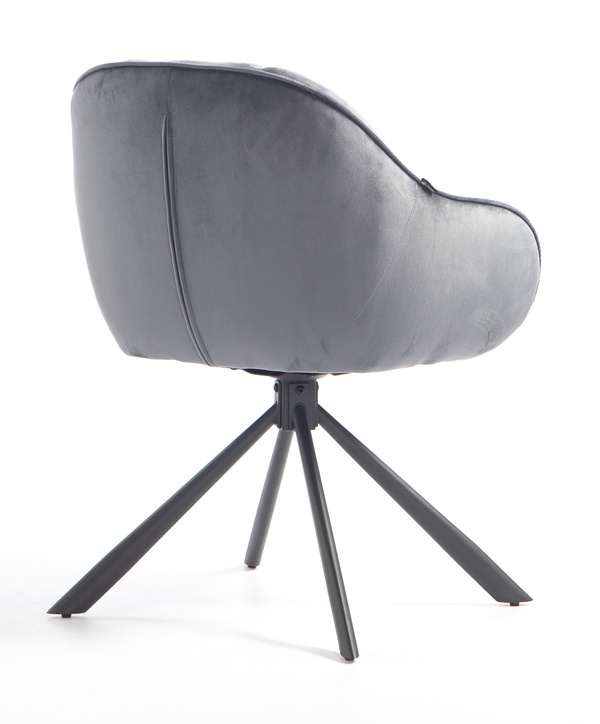 HOKER HR2055 GRAFITOWY WELUR CZARNY PAJĄK