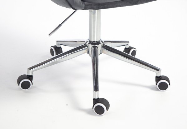 HOKER HR2055K GRAFITOWY WELUR CHROMOWANA PODSTAWA