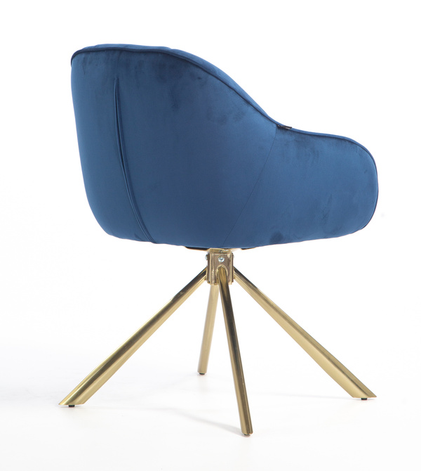 HOKER HR2055 CIEMNE MORZE WELUR ZŁOTY PAJĄK