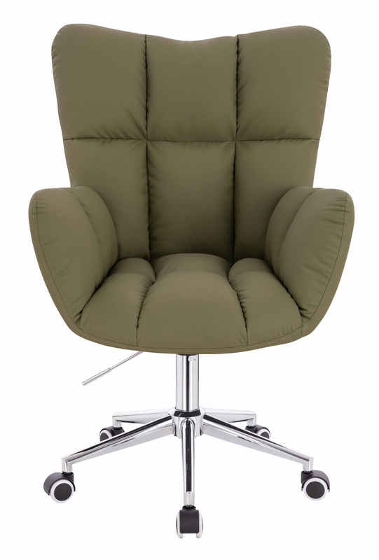 HOKER HR650K KHAKI EKOSKÓRA PREMIUM SOFT CHROMOWANA PODSTAWA