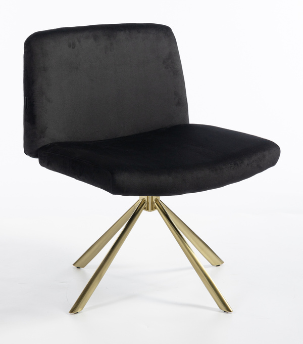 HOKER HR150 PAJĄK CZARNY WELUR  ZŁOTA PODSTAWA