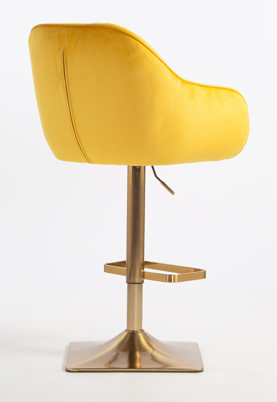 HOKER HR2055KW ŻÓŁTY WELUR ZŁOTA PODSTAWA