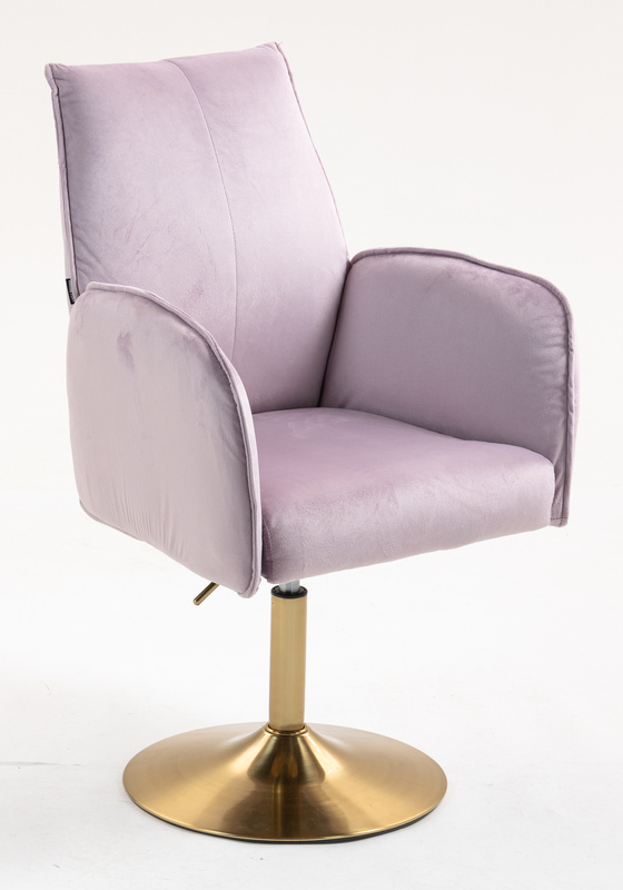 FOTEL HR280N WRZOSOWY WELUR ZŁOTA PODSTAWA