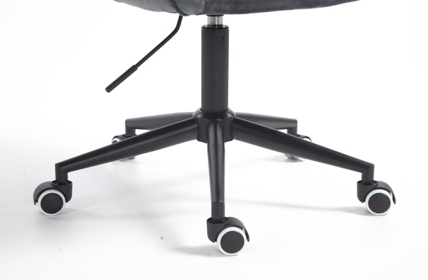 FOTEL HR2055K GRAFITOWY WELUR CZARNA PODSTAWA