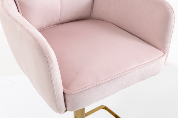 HOKER HR250KW PUDROWY RÓŻ WELUR  ZŁOTA PODSTAWA