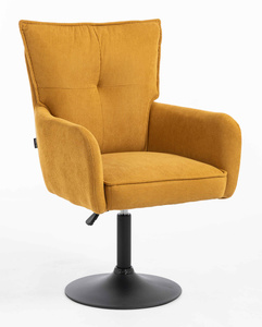 HOKER HR250N ŻÓŁTY CURRY PREMIUM CORD SZTRUKS CZARNA PODSTAWA