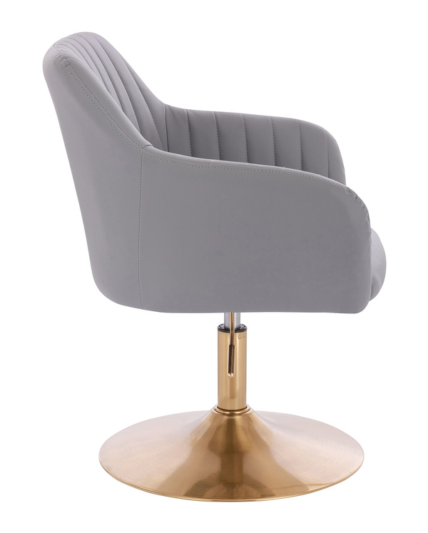 FOTEL HR190N SZARY ZŁOTA PODSTAWA