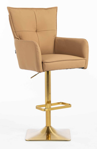 HOKER HR250KW KARMELOWY EKOSKÓRA PREMIUM SOFT ZŁOTA PODSTAWA