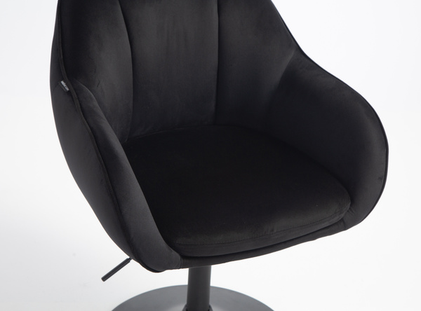 HOKER HR2055N CZARNY WELUR CZARNA PODSTAWA