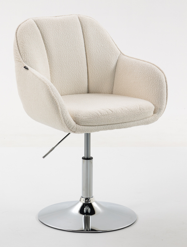 HOKER HR2055N KREMOWY BARANEK CHROMOWANA PODSTAWA