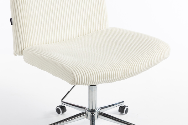 HOKER HR150K BIAŁY SZTRUKS CHROMOWANA PODSTAWA