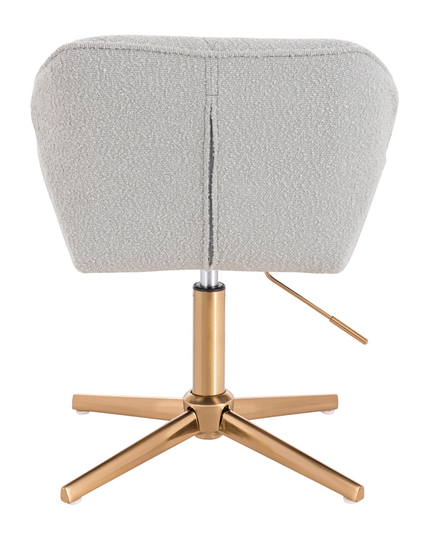 FOTEL HR111CROSS SZARY BARANEK ZŁOTA PODSTAWA