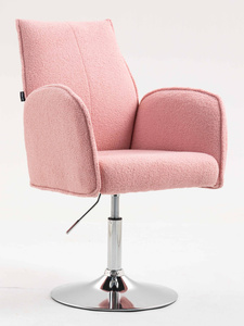 FOTEL HR280N PUDROWY RÓŻ BARANEK CHROMOWANA PODSTAWA