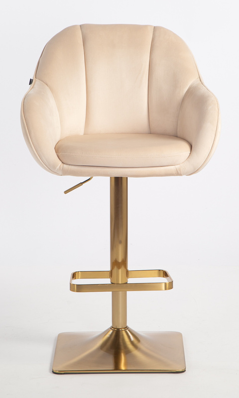 HOKER HR2055KW KREMOWY WELUR ZŁOTA PODSTAWA