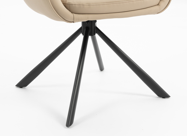 FOTEL HR2055 KREMOWY CZARNY PAJĄK