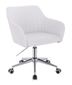 FOTEL HC190K BIAŁY CHROMOWANA PODSTAWA