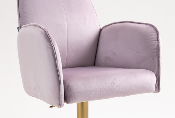 FOTEL HR280W WRZOSOWY WELUR ZŁOTA PODSTAWA