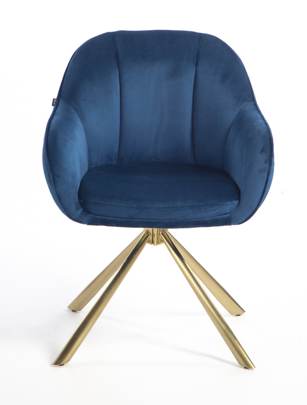 HOKER HR2055 CIEMNE MORZE WELUR ZŁOTY PAJĄK