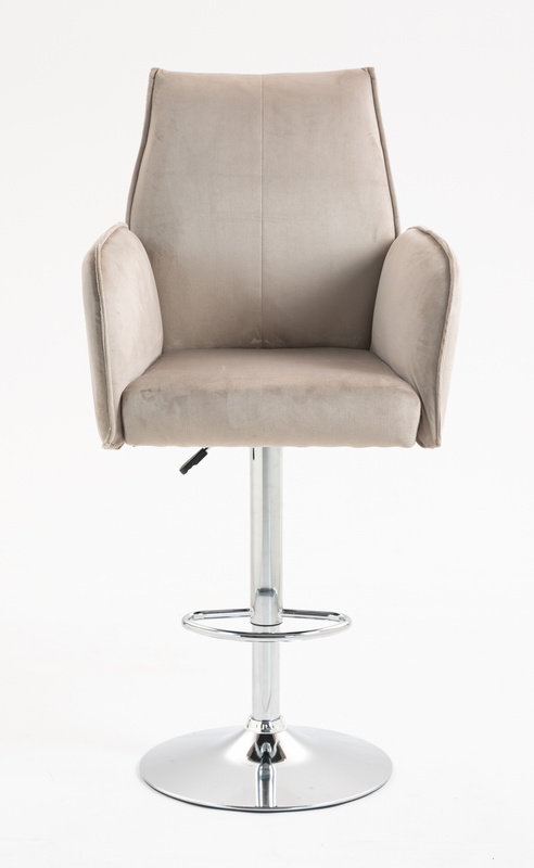 FOTEL HR280W LATTE WELUR CHROMOWANA PODSTAWA