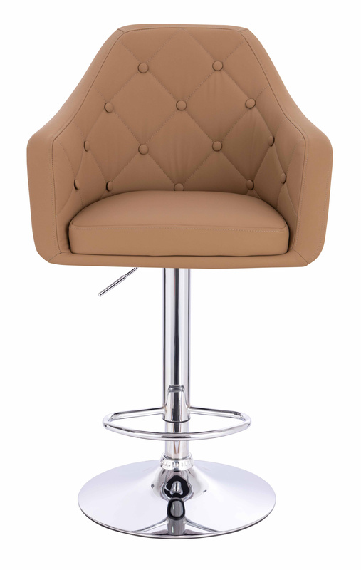 HOKER HR831W KARMELOWY EKOSKÓRA PREMIUM SOFT CHROMOWANA PODSTAWA