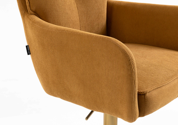 HOKER HR250W ŻÓŁTY CURRY PREMIUM CORD SZTRUKS ZŁOTA PODSTAWA