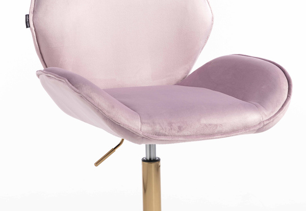 FOTEL HR350K WRZOSOWY WELUR ZŁOTA PODSTAWA